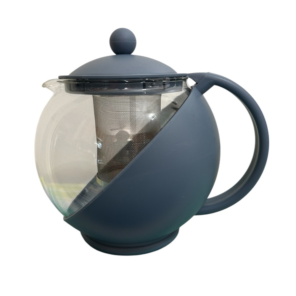 NIB Primula Half Moon Blue Teapot with Infuser